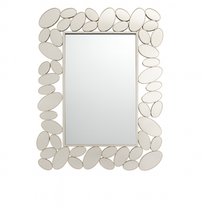 72 cm Silver Framed Modern Wall Mirror for Living Room, Entryway & Bedroom – Contemporary Decorative Home Accent-Sona Casa