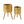 Rustic Gold Foil Metal Plant Pots Set with Stand for Fresh or Artificial Plants, Indoor Home Office Decor, Gifts-Sona Casa