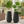 Set of 2 Tall White Indoor Self Watering Decorative Planters, 27 Inch Tall Black Planter with Riser Pot, Drain Hole-Sona Casa