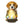 Brown Polyresin Dog Statue With Solar Garden Light And Welcome Basket by Sona Casa