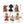 Pack Of 6 Mini Multicolor Polyresin, 2