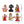 Multicolor Polyresin Mini Hindu God Figurines Set, 2