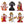 Multicolor Polyresin Mini Hindu God Figurines Set, 2