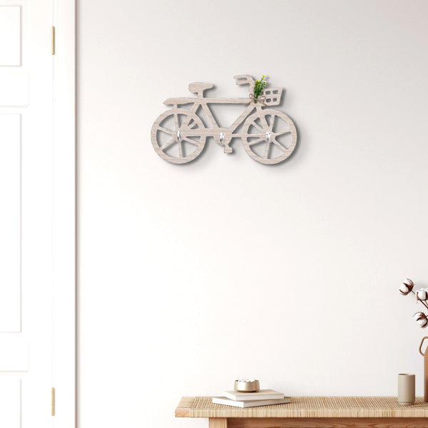 Wooden 3 Hook Key Holder, 9" Small Wall Mount Entryway Organizer by Sona Casa