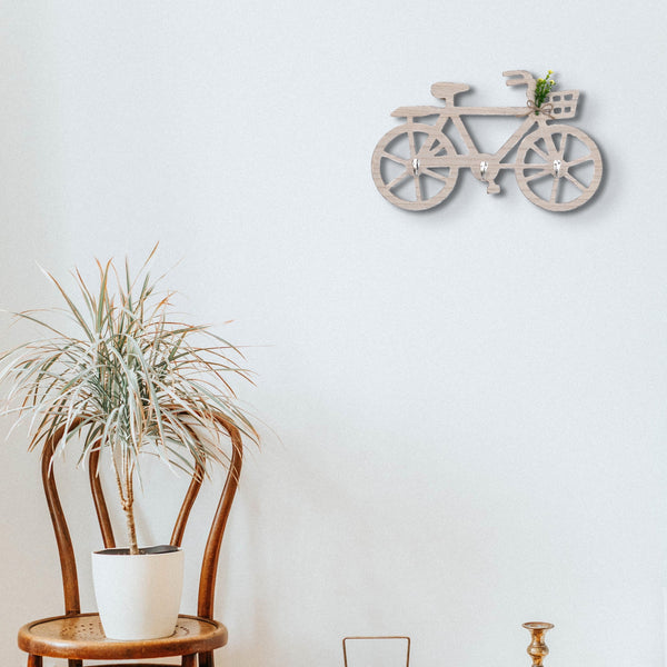 Wooden 3 Hook Key Holder, 9" Small Wall Mount Entryway Organizer by Sona Casa
