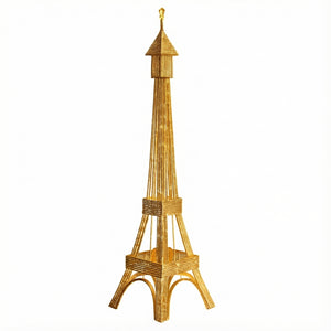 Tall Eiffel Tower LED Floor Lamp 63 inch Modern Decorative Paris France Model with Gold Frame & White LED Ambient, Home Decor Lighting-Sona Casa