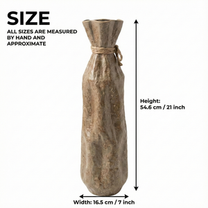 Rustic Antique Finish Metal Pot Decorative for Home or Office Decor, 55 cm Living Room Accent by Sona Casa