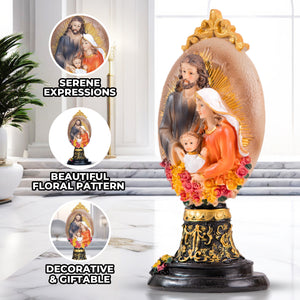 Holy Family Statue, Joseph, Mary, Jesus Figurine, 8" Catholic Home Decor, Christmas, Easter Gifts, Table Desk Decoration by Sona Casa