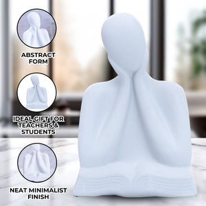 Thinker Statue, 8" Neutral Tabletop Home Office Decor Gift by Sona Casa