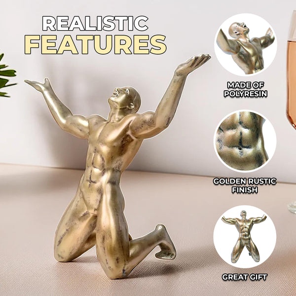 Golden Figurine, Roar of Victory, Motivational Decor, 12in, 30cm, Unique Graduation Gifts, Home Office Decor by Accent Collection