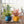 2 Pc, Cute Small Colorful Circular Vases with Golden Stand, 10 cm by Accent Collection