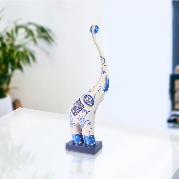Whimsical Circus Elephant Statue, 16" Home or Office Art Decor, Gift