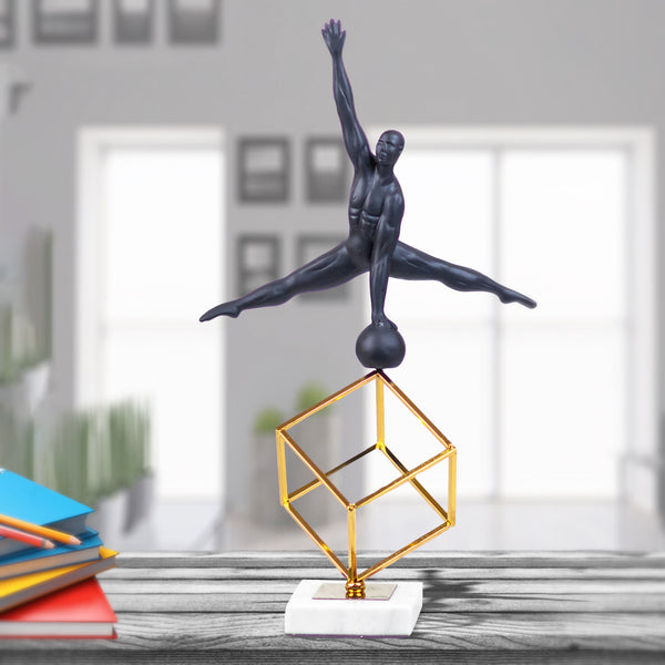 Decorative Statue, Gymnast, 19" Large Indoor Figurine, Tabletop Decor, Home | Home Decor