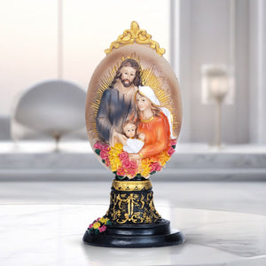 Holy Family Statue, Joseph, Mary, Jesus Figurine, 8" Catholic Home Decor, Christmas, Easter Gifts, Table Desk Decoration by Sona Casa