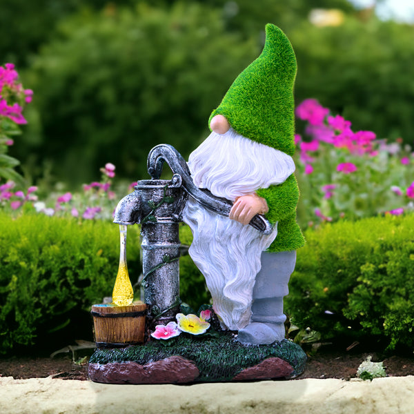 Garden Gnome Solar Light, 12" Garden Gnome, Lawn Ornament, Outdoor Decor
