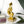 Abstract Silence is Golden, Silence Face Thinker Statue, Gold Polyresin Art Home or Office Decor 12 inch 31 cm