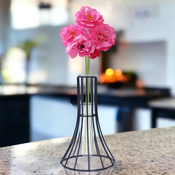 Hydroponic Terrarium Propagation Vase, 7" Tabletop Centerpiece Home Decor