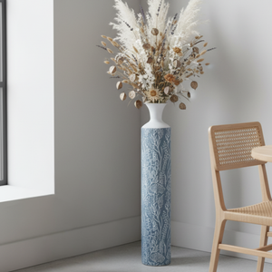 Luxury Metal Tall Vases, Large 32" Floor Vases, Living Room, Home, Office Decor-Sona Casa