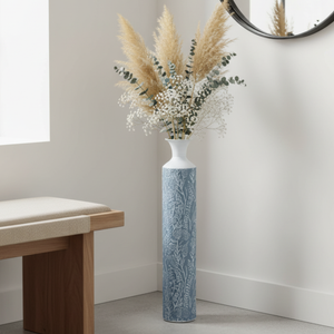 Luxury Metal Tall Vases, Large 32" Floor Vases, Living Room, Home, Office Decor-Sona Casa