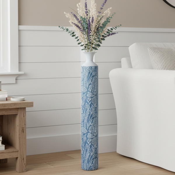 Luxury Metal Tall Vases, Large 40" Floor Vases, Living Room, Home, Office Décor-Sona Casa