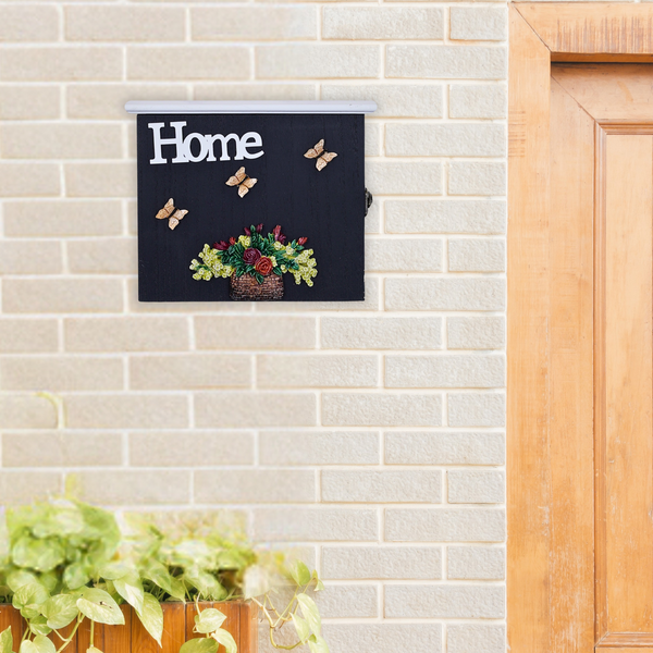 Rustic Wooden Wall Key Holder, 8" Decorative Key Hanger 3 Double Hooks Organizer for Home Office Entryway, Unique Gifts