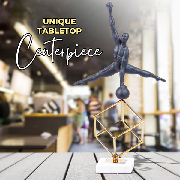 Decorative Statue, Gymnast, 19" Large Indoor Figurine, Tabletop Decor, Home | Home Decor