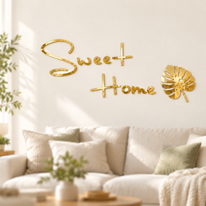 Sweet Home Acrylic Wall Sticker for Home Entrance and Home Décor