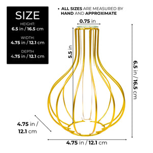 Gold Metal Hydroponic Flower Pot, Glass Propagation Tube, 7" Indoor Decor by Sona Casa