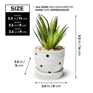 Potted Fake Plant, 5" Artificial Succulent in Ceramic Planter Home Decor by Sona Casa