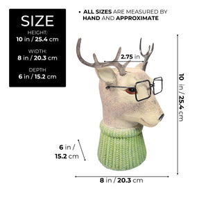 Deer Vase, Animal Head, 10" Decorative Vase Home or Office Table Decor by Sona Casa