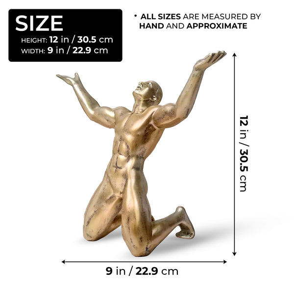 Golden Figurine, Roar of Victory, Motivational Decor, 12in, 30cm, Unique Graduation Gifts, Home Office Decor by Accent Collection