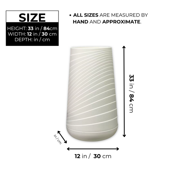 Tall White Indoor Outdoor Decorative Planter, Modern Contemporary Pot for Fake or Real Flowers Home, Porch, Patio, Garden Decor Gifts