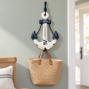 Nautical Anchor Wall Hook with Thermometer