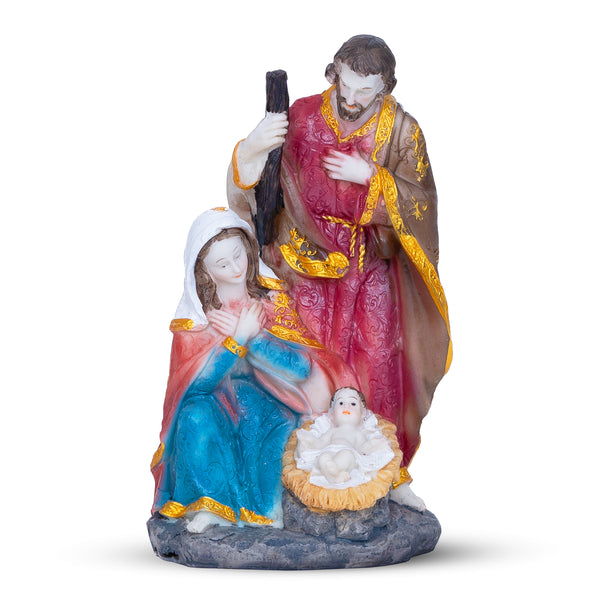 Catholic Holy Family Nativity Set, 8" Handcrafted Joseph, Mary & Jesus Statue, Religious Figurine Altar Decor, Christian Gifts