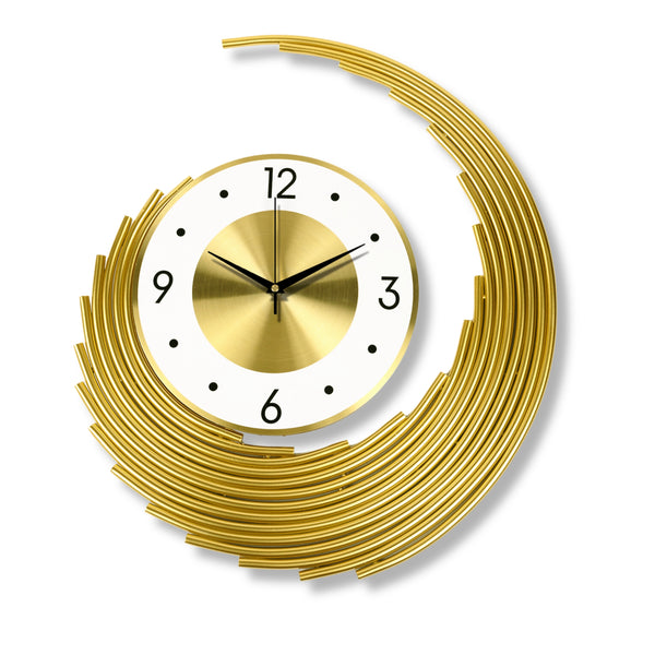 Large Gold Wall Clock 23" Metal Silent Analog Clock, Wall Decor for Home, Office, Living Room , Gifts