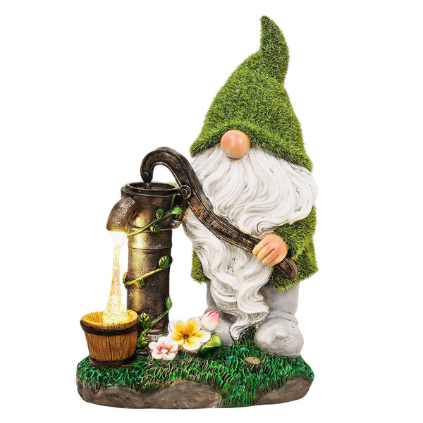 Garden Gnome Solar Light, 12" Garden Gnome, Lawn Ornament, Outdoor Decor
