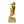 Abstract Silence is Golden, Silence Face Thinker Statue, Gold Polyresin Art Home or Office Decor 12 inch 31 cm
