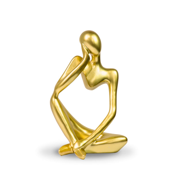 Small Thinker Statue, Abstract Sculpture, 9" Living Room Decor by Sona Casa