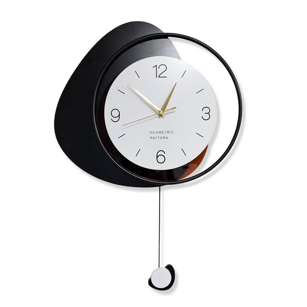 Pendulum Wall Clock, 24" Silent Non Ticking Decorative Clock Home Office Living Room Decor, Housewarming Gifts