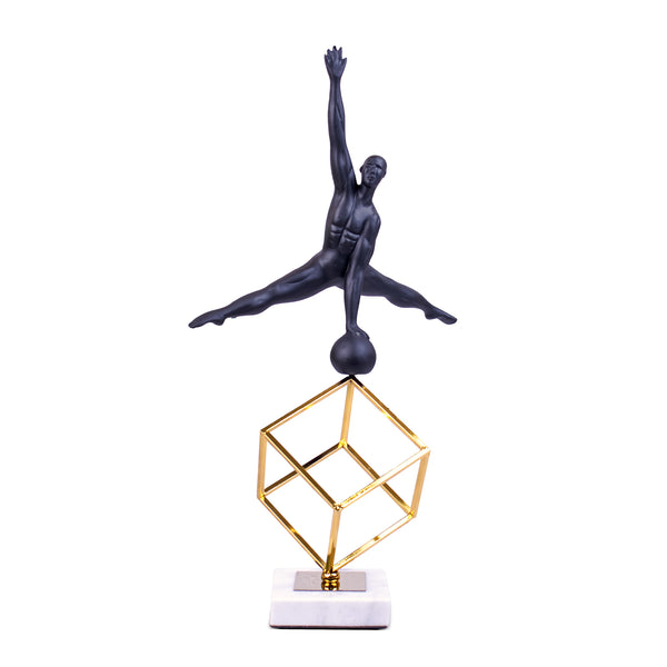 Decorative Statue, Gymnast, 19" Large Indoor Figurine, Tabletop Decor, Home | Home Decor