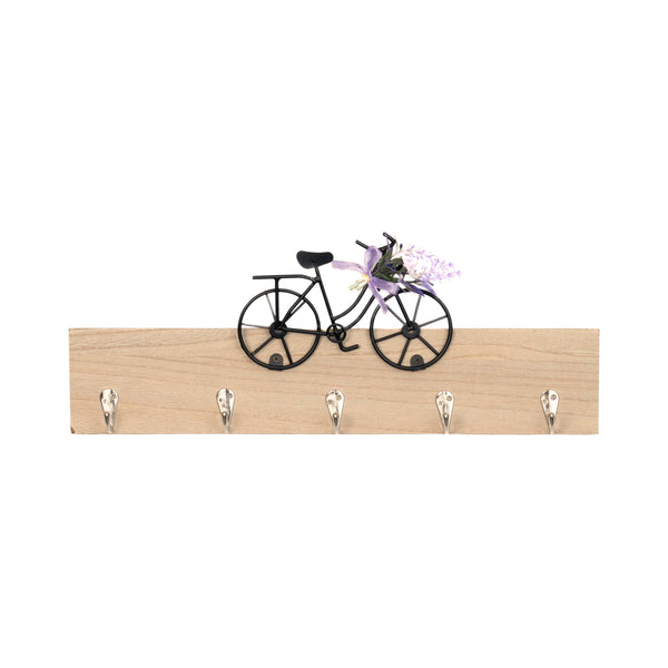 Wall Mounted Key Holder, 5 Hook Key Hangers, 6" Wooden Rack Organizer, Farmhouse Home Office Decor, Gifts