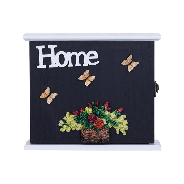 Rustic Wooden Wall Key Holder, 8" Decorative Key Hanger 3 Double Hooks Organizer for Home Office Entryway, Unique Gifts