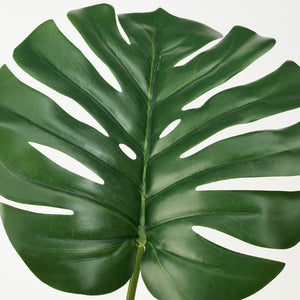 Large Artificial Monstera Plant, 120cm Nealy Natural with Cement Base, Indoor, Patio, Porch, Home Office Decor, Gifts-Sona Casa