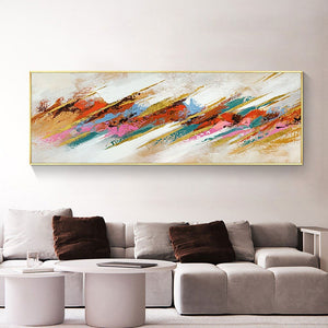 Abstract Painting on Canvas Colorful Painting, Modern Landscape Painting, Original Large Acrylic Painting for Living Room Decor Wall Art by Sona Casa