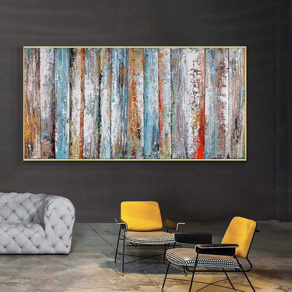 Tree Bark Painting - Extra Large Abstract Art Canvas, Rustic Tree Wall Decor for Modern Living Room, Unique Hand-Painted Gift by Accent Collection