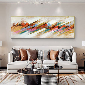 Abstract Painting on Canvas Colorful Painting, Modern Landscape Painting, Original Large Acrylic Painting for Living Room Decor Wall Art by Sona Casa
