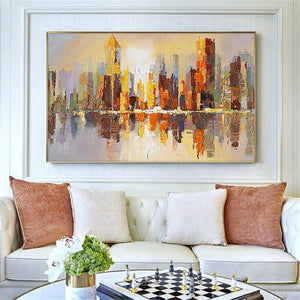 Large Wall Art on Canvas Abstract Art Modern Wall Art Original Artwork Abstract Art Wall Decor Brown Textured Framed Wall Art by Sona Casa