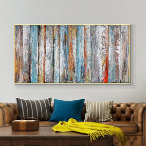 Tree Bark Painting - Extra Large Abstract Art Canvas, Rustic Tree Wall Decor for Modern Living Room, Unique Hand-Painted Gift by Sona Casa