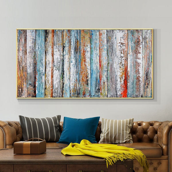 Tree Bark Painting - Extra Large Abstract Art Canvas, Rustic Tree Wall Decor for Modern Living Room, Unique Hand-Painted Gift by Accent Collection