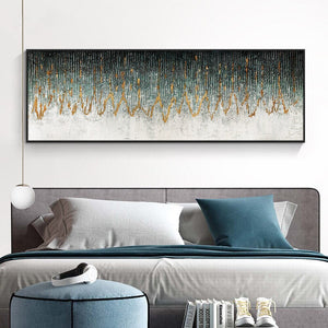 Extra Large Art Abstract Turquoise Painting - Textured Acrylic Canvas for Modern Home Decor, Original Handmade Gift by Sona Casa